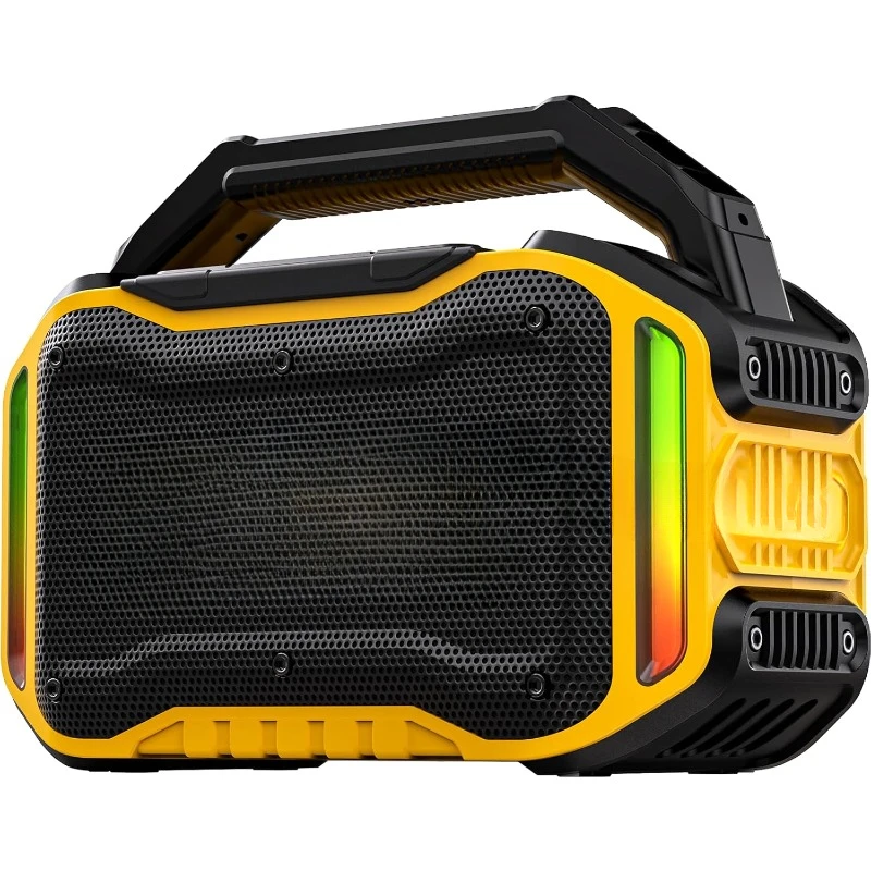 

80W(Peak) Loud Speaker with Bass, 20H Playtime, IPX6 Waterproof, Large Jobsite Speakers for Work, Outdoor, Workshop,