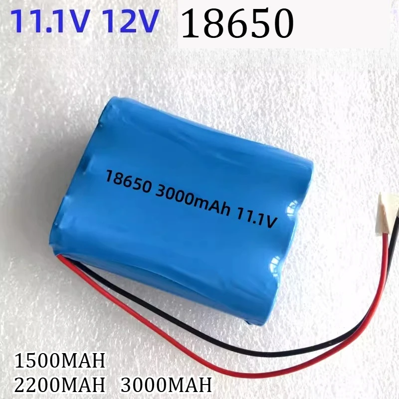 18650 2200mAh Lithium Battery Pack 11.1V Injection Pump Battery 12V Speaker Elevator Intercom Instrument Battery  Pack