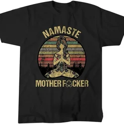 Camiseta de ocio para Hombre, camiseta Vintage Namaste Mother Explicit, camisetas holgadas con cuello redondo para Hombre, camisetas de XS-3XL de verano para Hombre, ropa Masculinas