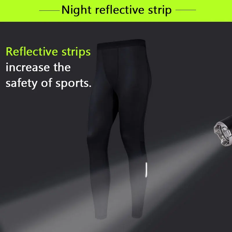 Karentea Running Pants Men Reflective Quick Dry Sweatpants Gym Clothing Fitness Jogging Compression Leggings Sport Tracksuits