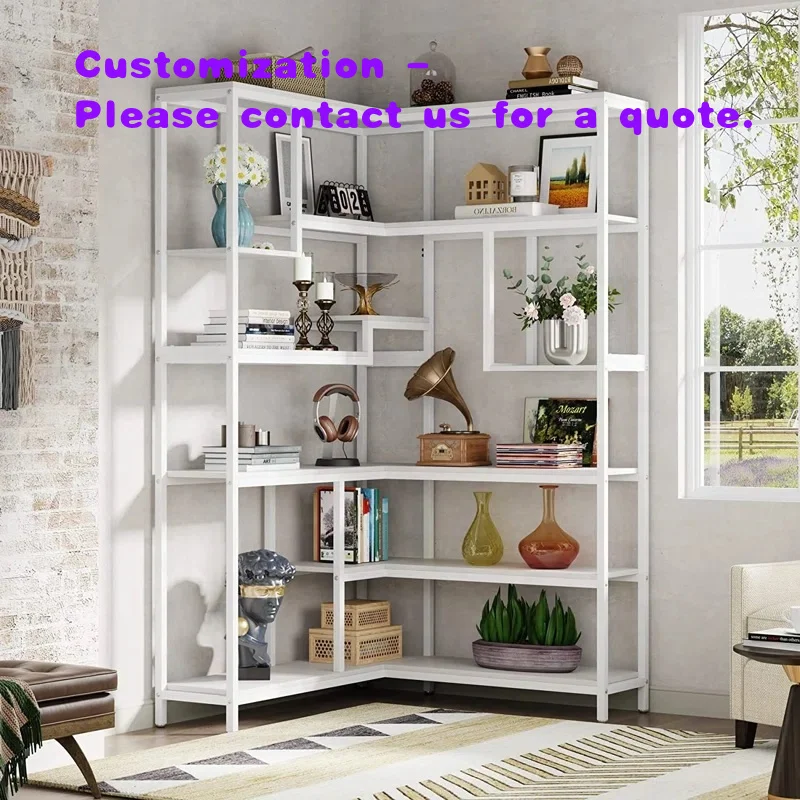 custom.Discount Modern Metal Frame Structure Wooden Bookcases Home Office Living Room Book Shelf
