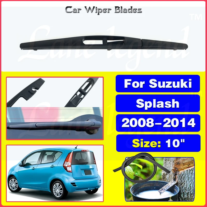 

10" Car Wiper Blade Rear Back Window Windscreen Windshield Wipers For Suzuki Splash 2008-2014 Auto Accessories 2011 2012 2013