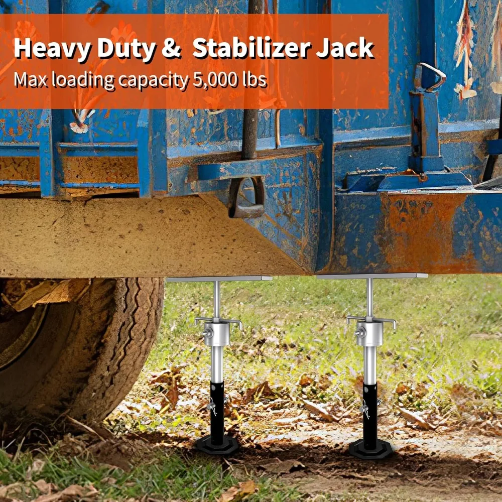 

Опорные опоры для выдвижных секций автодомов, плоские, регулируемые по высоте, для стабилизации при путешествии, грузоподъемность 5000 фунтов (от 11 до 23 дюймов)