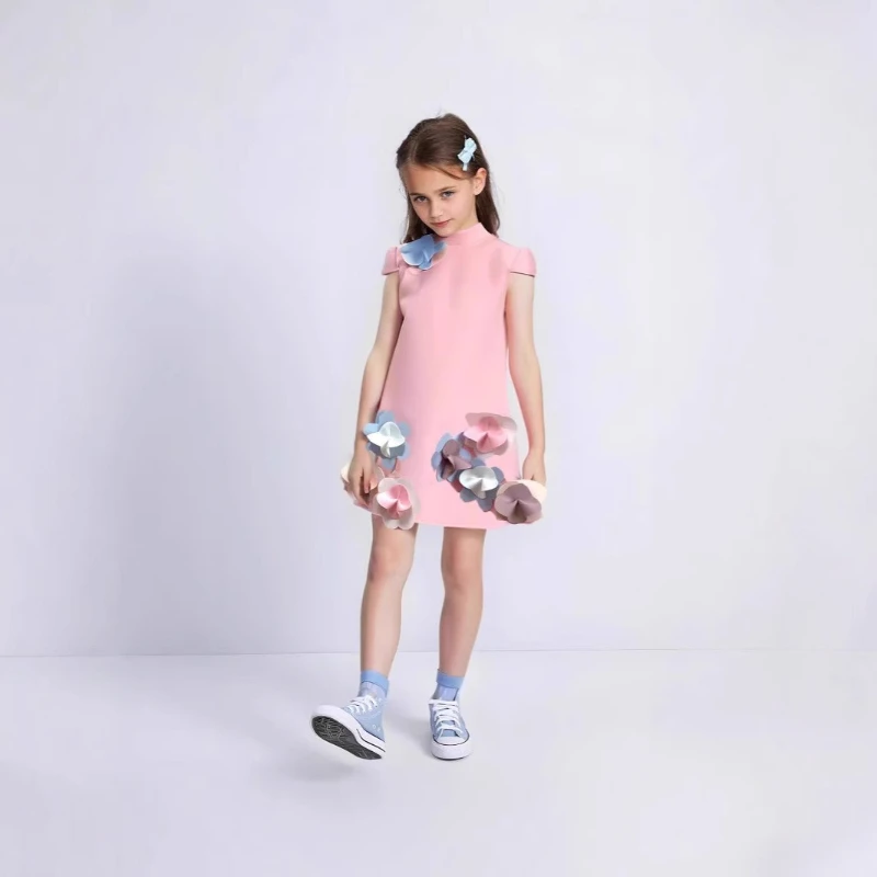 

Children First Birthday Baby Girl Party Dress Birthday Celebration Princess Gown Girls Pageant Performance Formal Attire Outfit