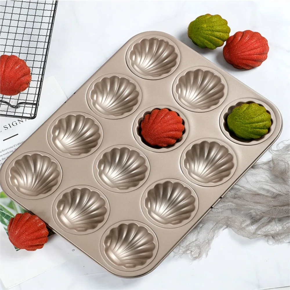 

Household Nonstick Madeleine Cake Mold 4/6/9/12 Cavities Carbon Steel Shell Shape Cake Pan Champagne Mini Muffin Pan Cookies