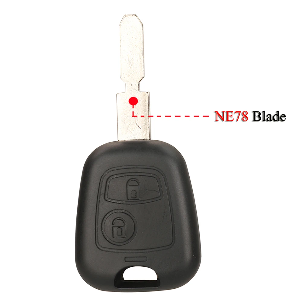 Jingyuqin Fernbedienung Auto Schlüssel Für Citroen C1 C2 C3 C4 Für Peugeot 106 206 306 307 107 Für Toyota Aygo 2 tasten 433 Mhz 4D70/ID46 Chip