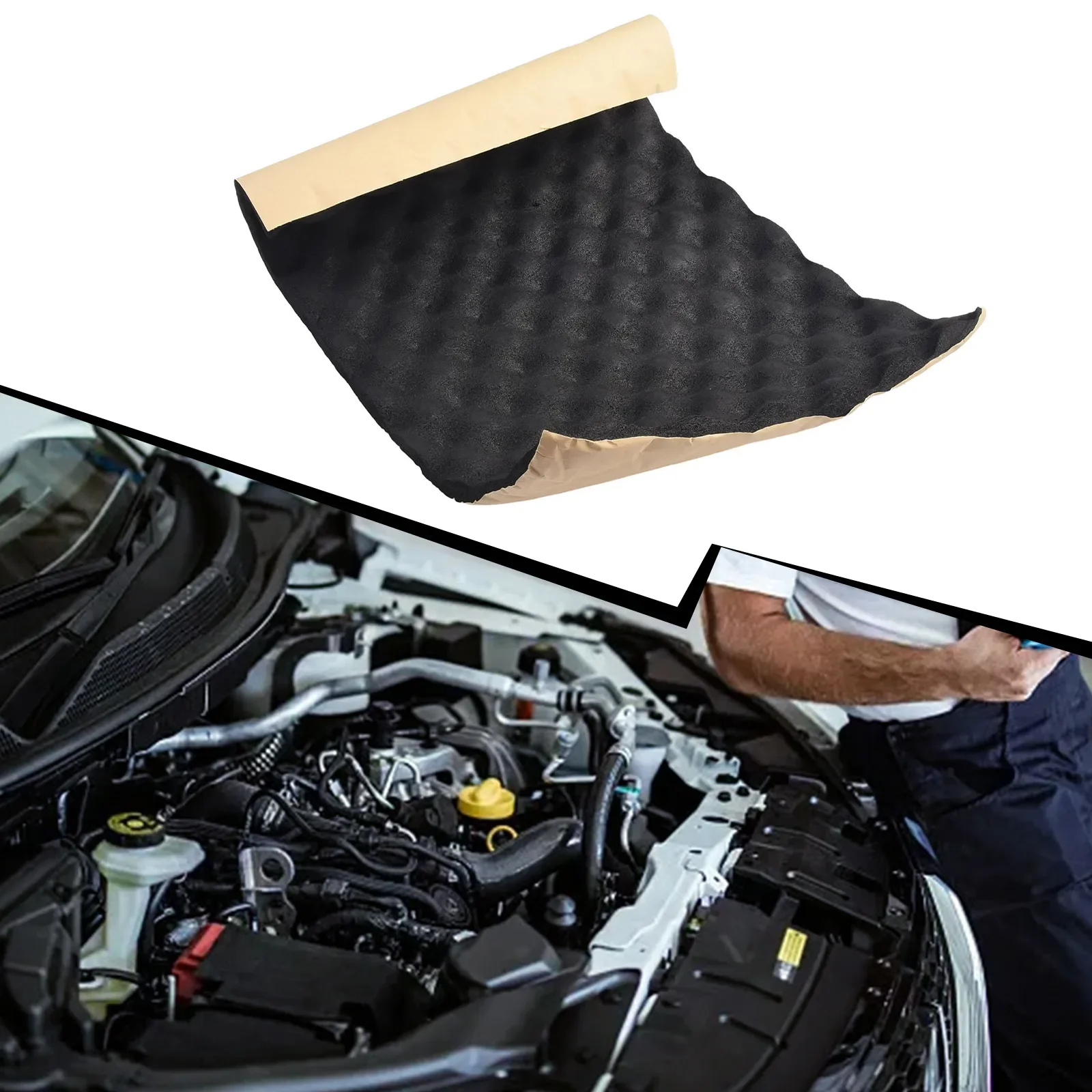 2cm Car Sound Deadener Noise Insulation Acoustic Dampening Foam Subwoofer Mat Car Hood Insulation Silent image 5