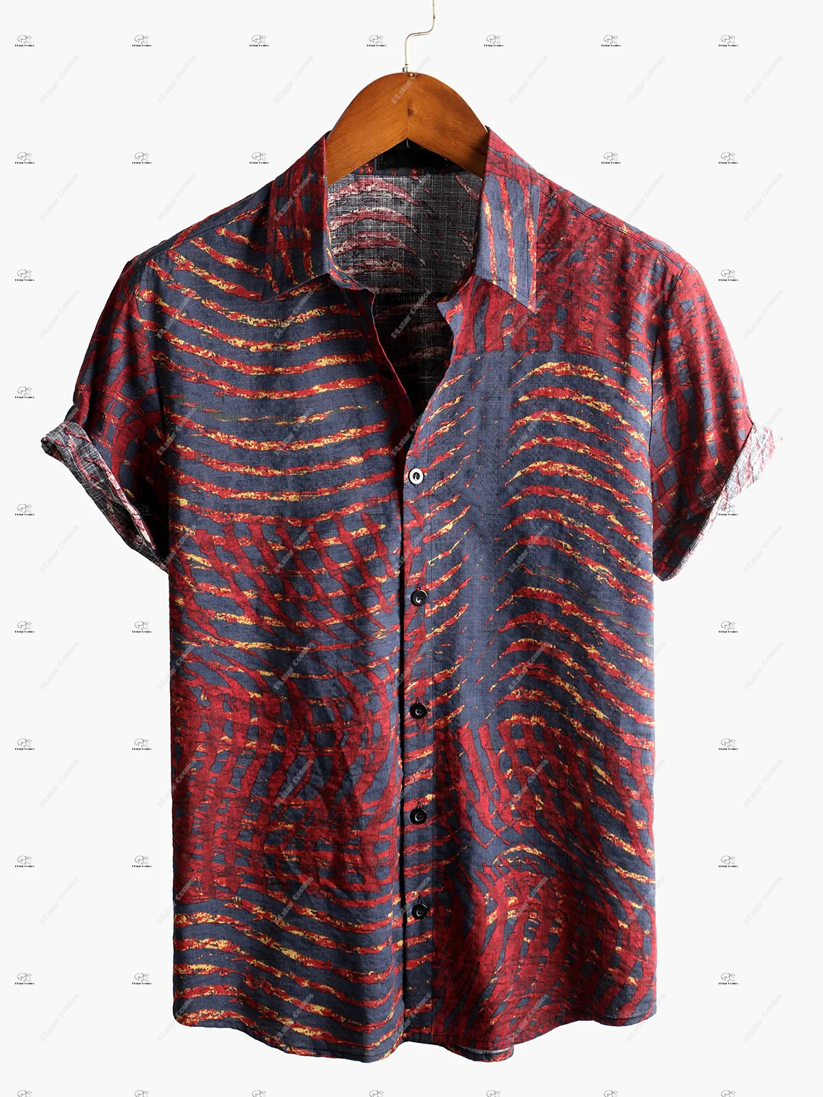 NewFashion Floral Tropical Graphic Tattoo Vintage 3DPrint Harajuku Unisex Summer Hawaiian Shirts Streetwear Beach Short Sleeve 6