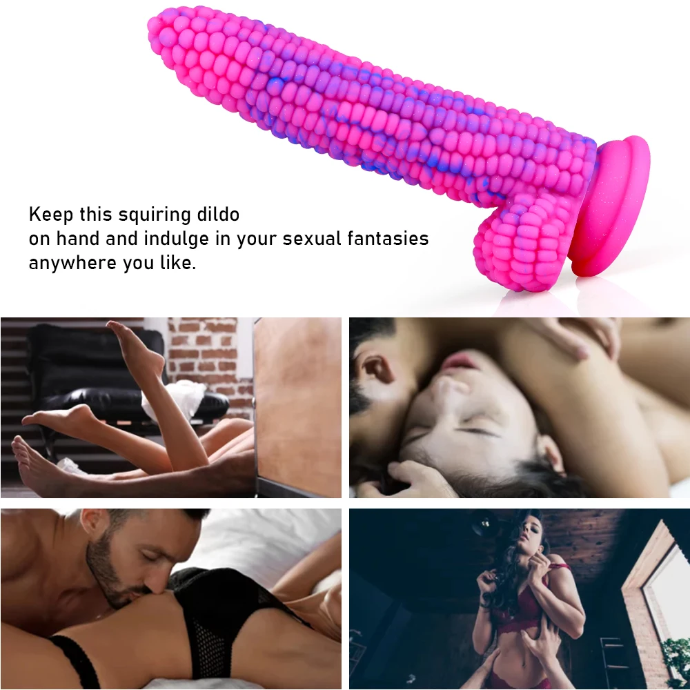 Realistic Dildo Powerful Suction Cup Big Penis Fake Dick Corn Large Particles G-spot Vagina Massage Sex Toys for Women