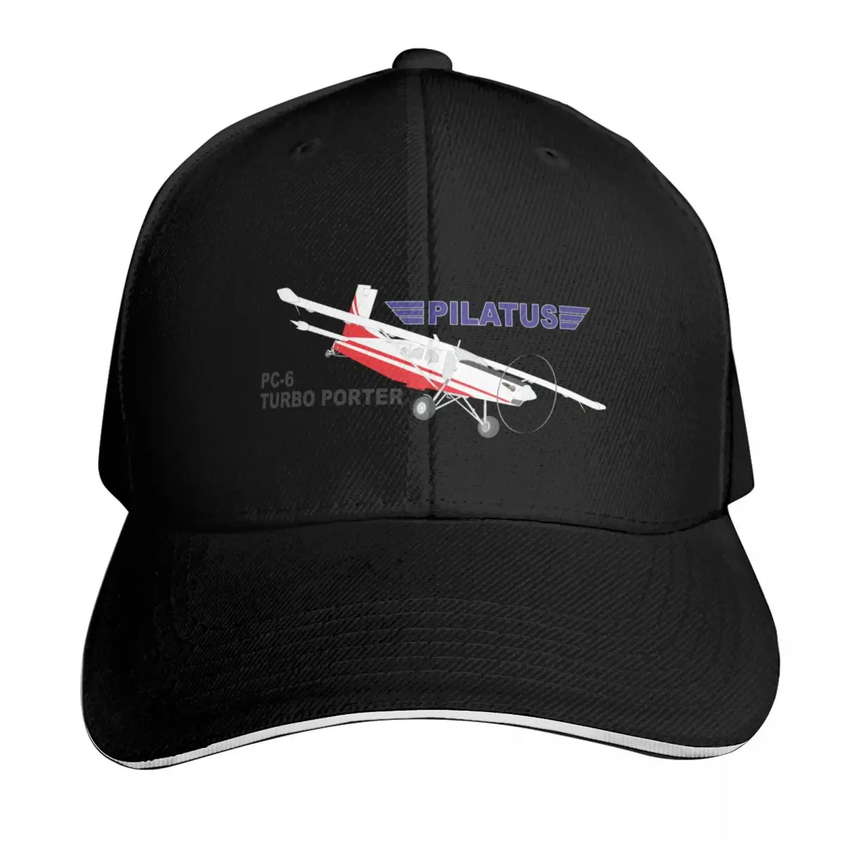 Pilatus PC-6 Baseball Cap Breathable Mesh Back Adjustable Buckle Closure Moisture Wicking Quick Dry