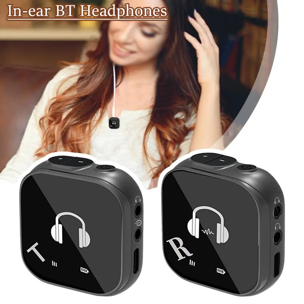 5.8g Wireless In Ear Monitor System Wireless Headphone Automatic Pairing Receiver Recording Phone Monitor Transmitter Earph Y0q4