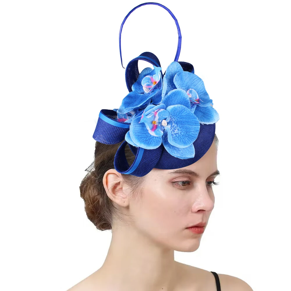 

Ladies Women Church Party Fascinator Flower Feather Hat Headband Wedding Party Mesh Headpiece Bridal Wedding Hair Accessories