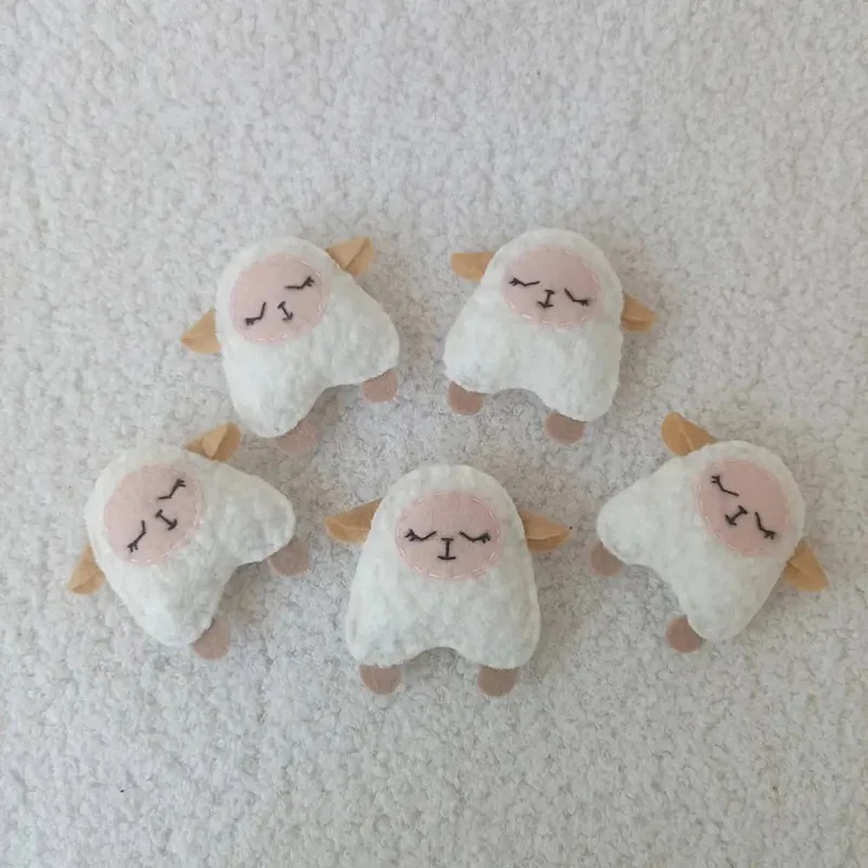 ️5pcs Newborn Photography Props Accessories Handmade Sleepy Sheep Studio Baby Photo Decoration Infant Shoot Accessory Fotografia