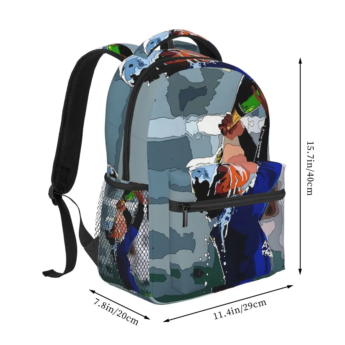 Mochila escolar de fórmula F1 para hombre y mujer, bolsa bonita para agua potable, Libros