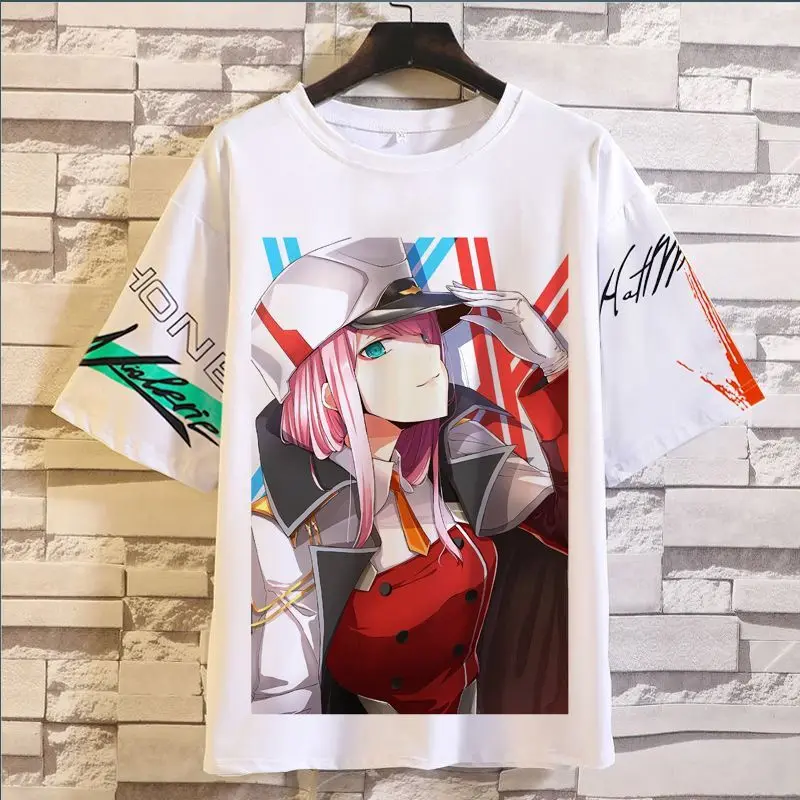 Anime Game Darling National Team 02 Short Sleeve T-Shirt Unisex  Merchandise Collaboration Youth Loose Fit Summer Clothing