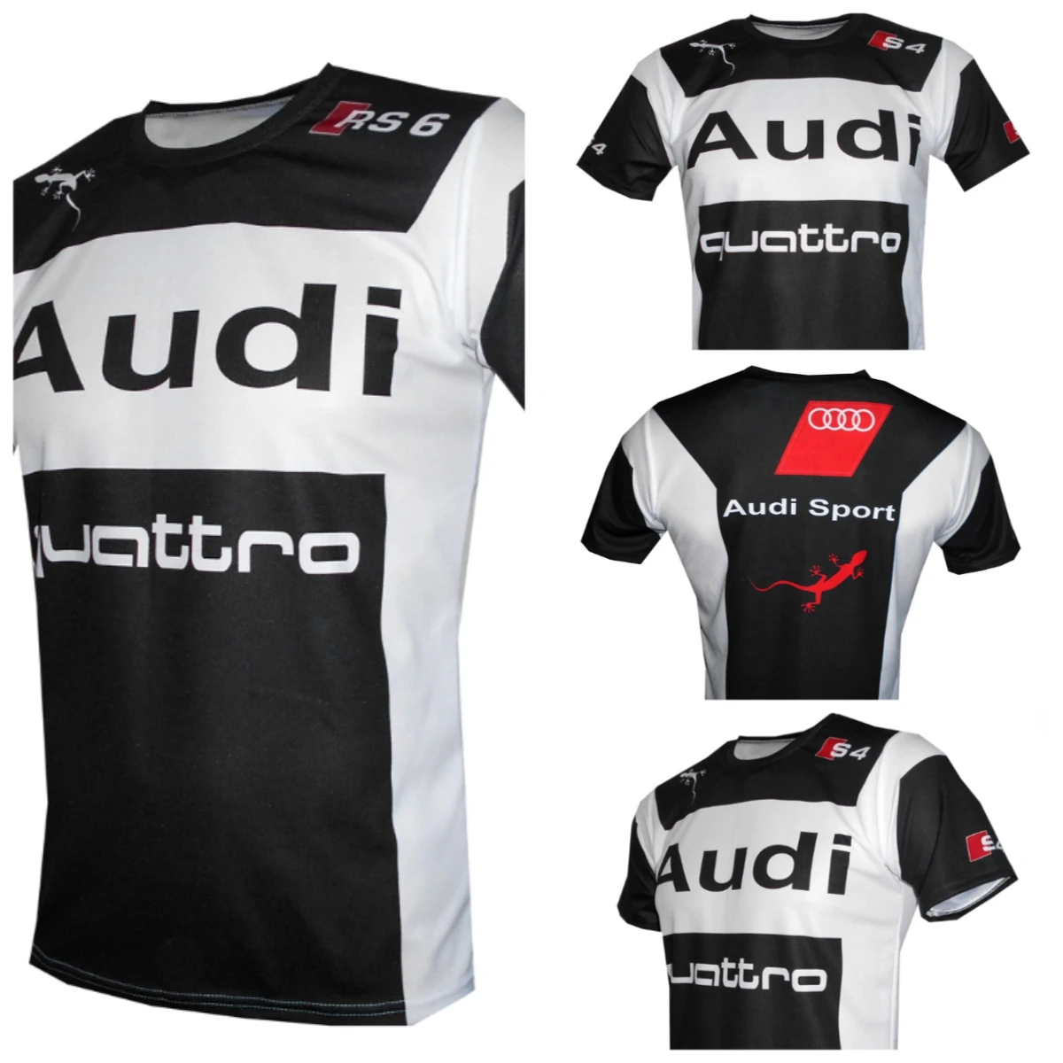 

Moto New Popular Audi Racing Shirt Crew Neck T-shirt 3D Printing Breathable and Comfortable Adult Sports Short-sleeved Top