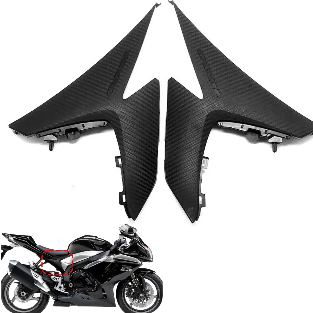 

Carbon Fiber Pattern Tail Unit under Seat Side Cover Fairing for suzuki gsxr1000 gsx-r 1000 gsx-r1000 gsx r1000 K9 L1 L6 2009 16