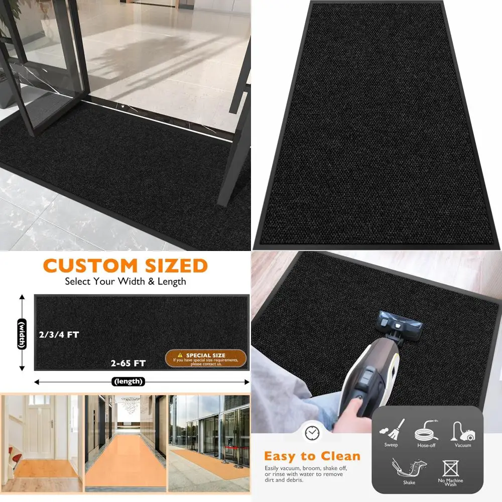 

Heavy-Duty 2FT x 28FT Large Entrance Floor Mat - Indoor Outdoor Dirt Trapper for Commercial Use