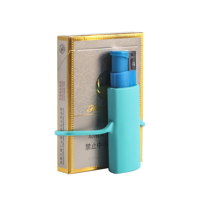 1 Piece Portable Silicone Lighter Protective Cover Non-slip Cover Lighter Cigarette Case Integrated Accessories