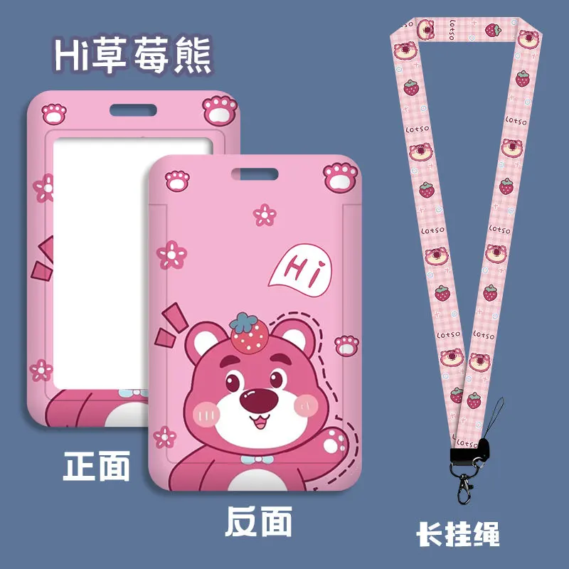 

Kawaii Disney Lotto, студенческий держатель для кампуса с подвесной веревкой, набор удостоверений личности, карта еды, милый автобус, карта доступа в метро, подарок для девочки