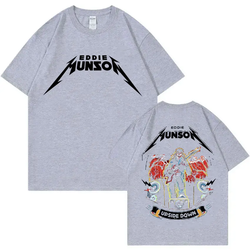 روك الشرير إدي مونسون الجرافيك تي شيرت ديموجورجون أكلة لحوم البشر زهرة الوحش التي شيرت الرجال النساء موضة القطن شعبية تي شيرت