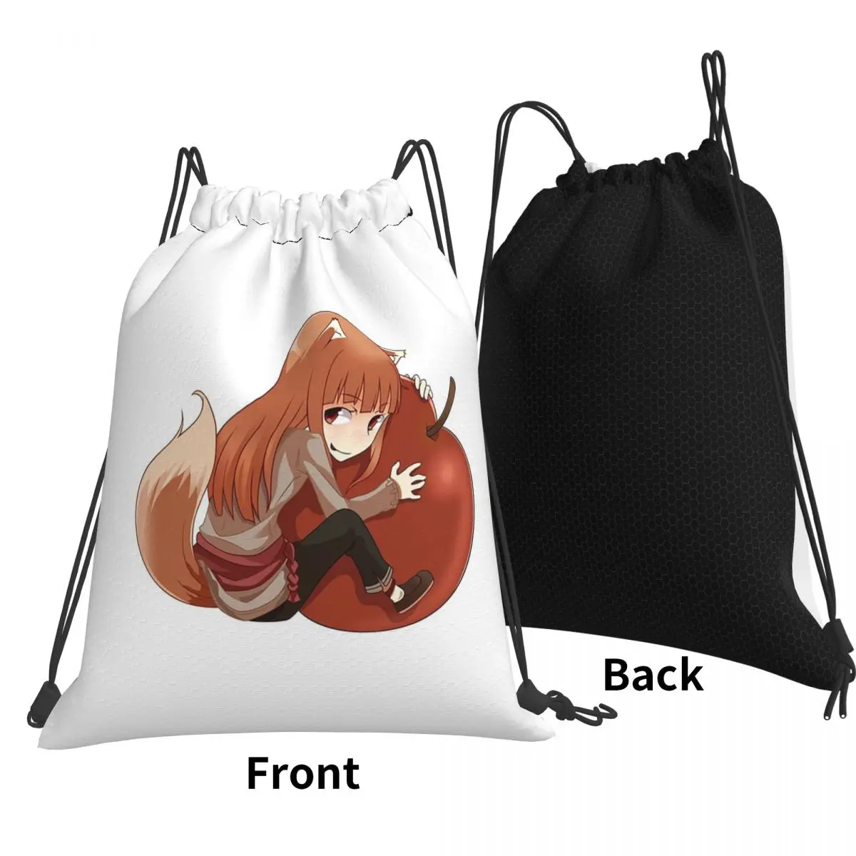 Horo The Wise Wolf Backpacks Portable Drawstring Bags Shoes Bag Book Bags for Man Woman School