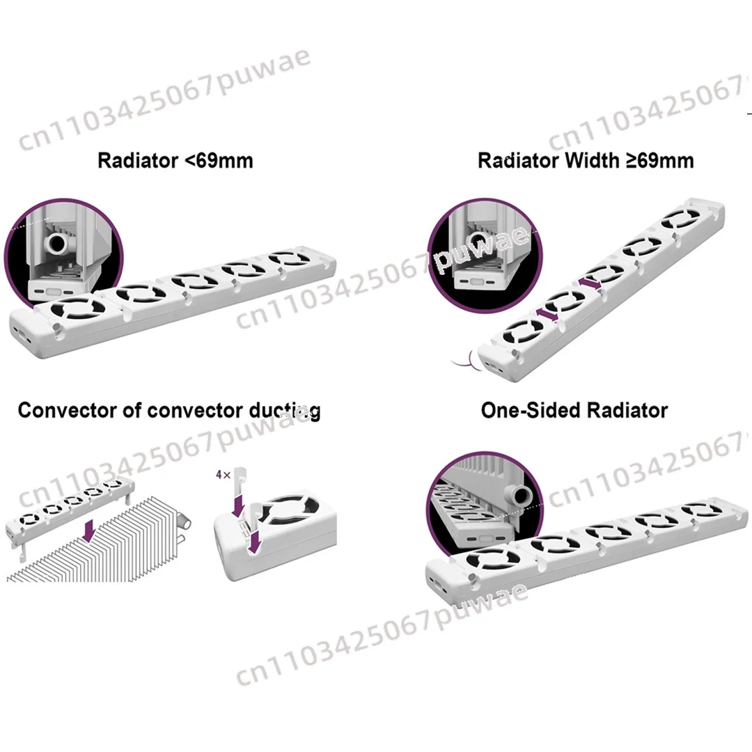 5 Fan Mechanical Radiator DC 5V Smart Cooling System 20Db Low Noise Cooler Single Set