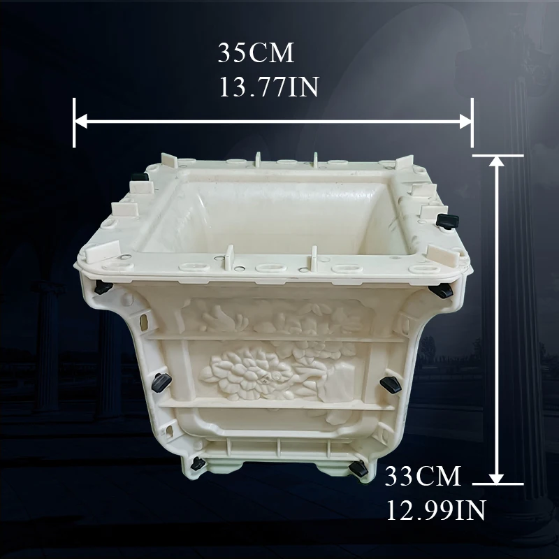 Fiberglass Moulds for Garden, Butterfly Peony Flower Pot, Square Orchid Mould Making, Concrete for Garden, 40cm