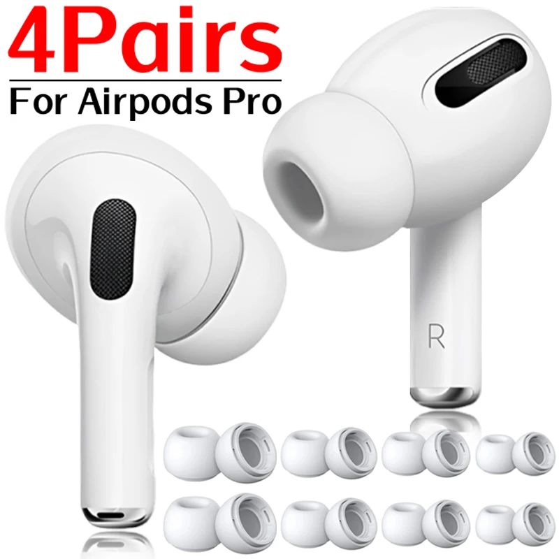 1-4Pairs Replacement Eartips for AirPods Pro 1st 2nd Generation Ear Tips Buds Silicone Rubber Eartips Earbuds Cap Accessories