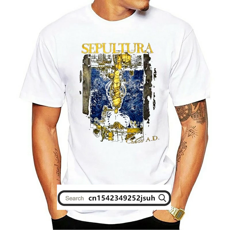 

Мужские Винтажные футболки Sepultura с коротким рукавом хаоса, Забавные футболки с коротким рукавом XXL