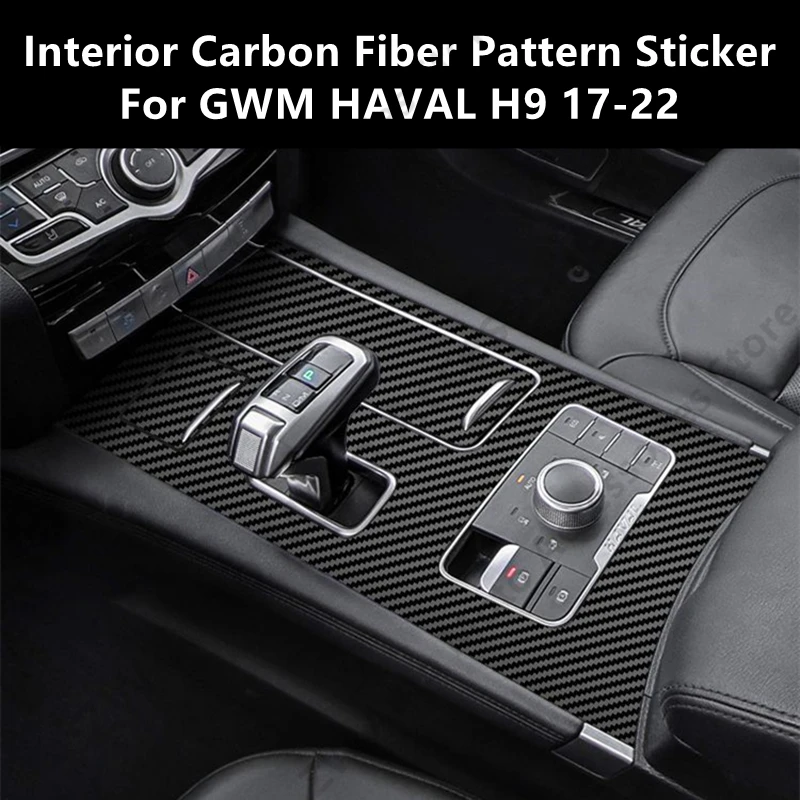 

For GWM HAVAL H9 17-22 Interior Carbon Fiber Pattern Sticker Protective Film Modification Accessories Refit