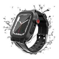 Armor Cover Diving Swim Outdoor Sport Anti-fall IP68 Waterproof Case For Apple Watch Series 9 8 7 6 5 4 3 2 SE 45 44 42 41 40 mm