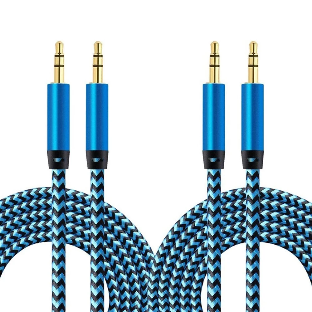 Connected Cord Nylon Stereo Earphone Adapter Micphone Audio Cable Aux Cable Digital Cables Cable Cord Adapter