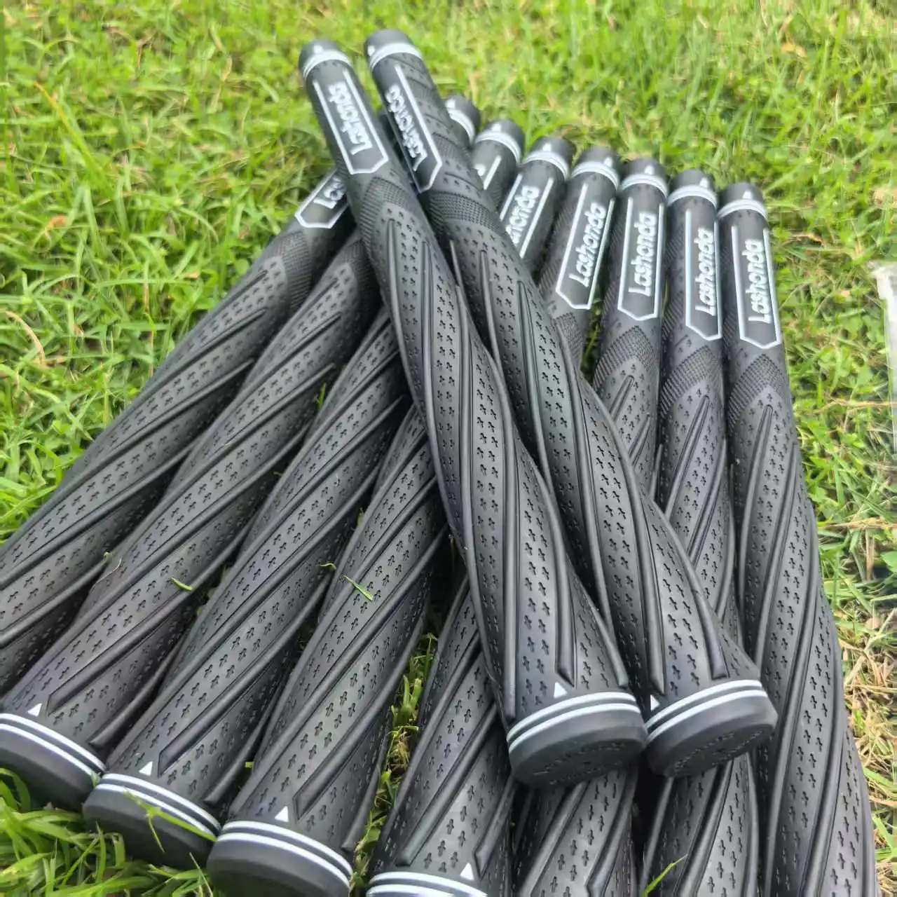 Pegangan Klub Golf untuk Pria dan Wanita, Cocok untuk Klub Besi dan Kayu, Pegangan Universal untuk Ayunan, Bahan Tpe, Pegangan Hitam, Aksesori Golf dengan Pita Dua Sisi