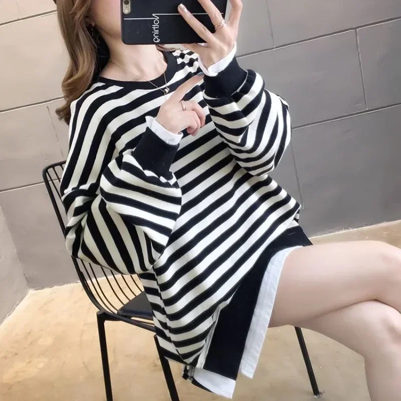 Sweatshirt for Women Loose Long Sleeve Woman Tops Baggy Pullover Korean Popular Clothes New In Fashion Novelty Matching Basic M