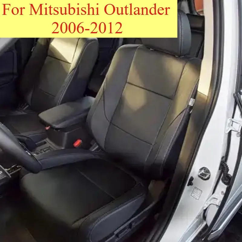 Fit for Mitsubishi Outlander 2006-2012 Vegan Leather Custom Car Seat Covers for 5 Front Seats