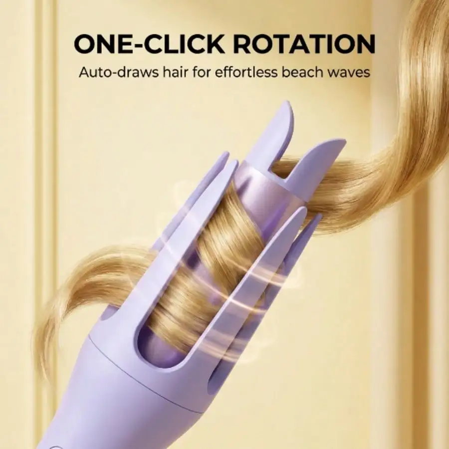 1pc Automatic Hair Curler, Tulip Auto Rotating Curling Iron With Anti-Scald Design, Negative Ion Hair Waver Styling Tool, Rotating Curling Wand, Perfect Gift For Girlfriend Or Mom，sb260616155611591131125