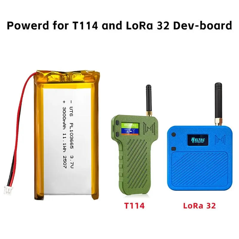 【PUBLICITY】For Heltec V4 3.7V Lipo Battery PL103665 3000 Mah Li-Polymer Battery For T114 V2 Lora 32 V3 Dev-Boards