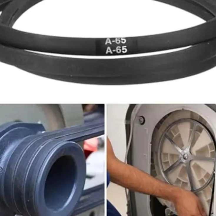 Set of 2 Rubber V Belts A654L670 65\'\' Inner Circumference Offering Stable For Power Transmission for Industrial Equipment