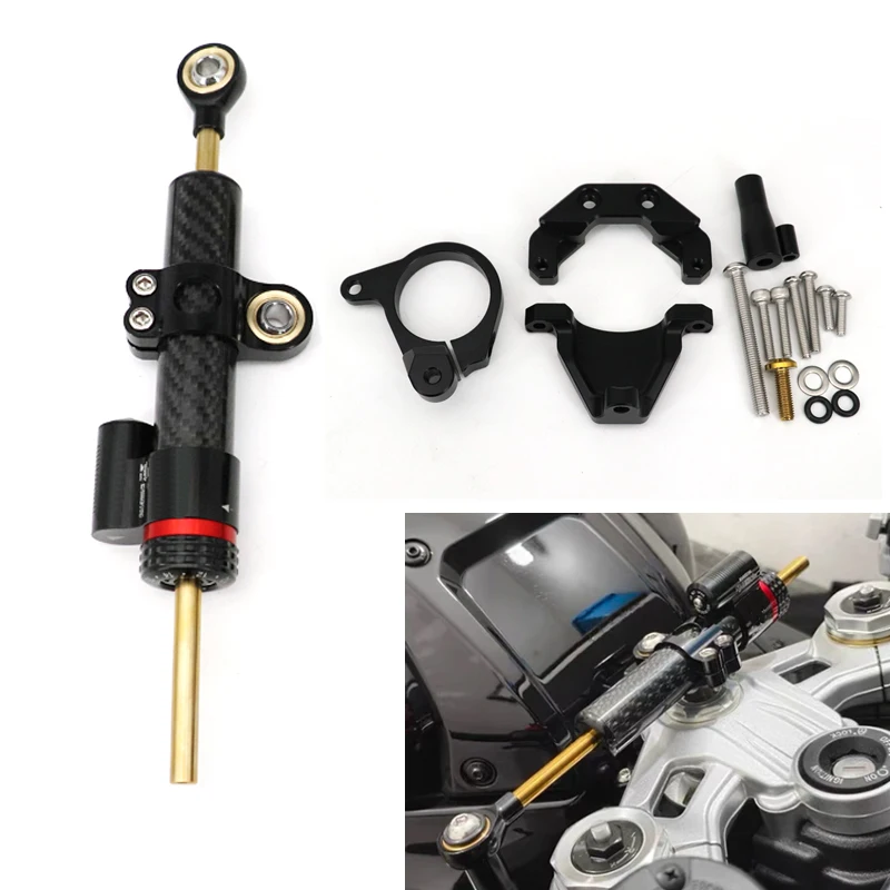 

Motorcycle Directional Damper Shock Absorber Stabilizer Steering Dampers Bracket For QJMotor SRK 800RR SRK 600RS 2025-