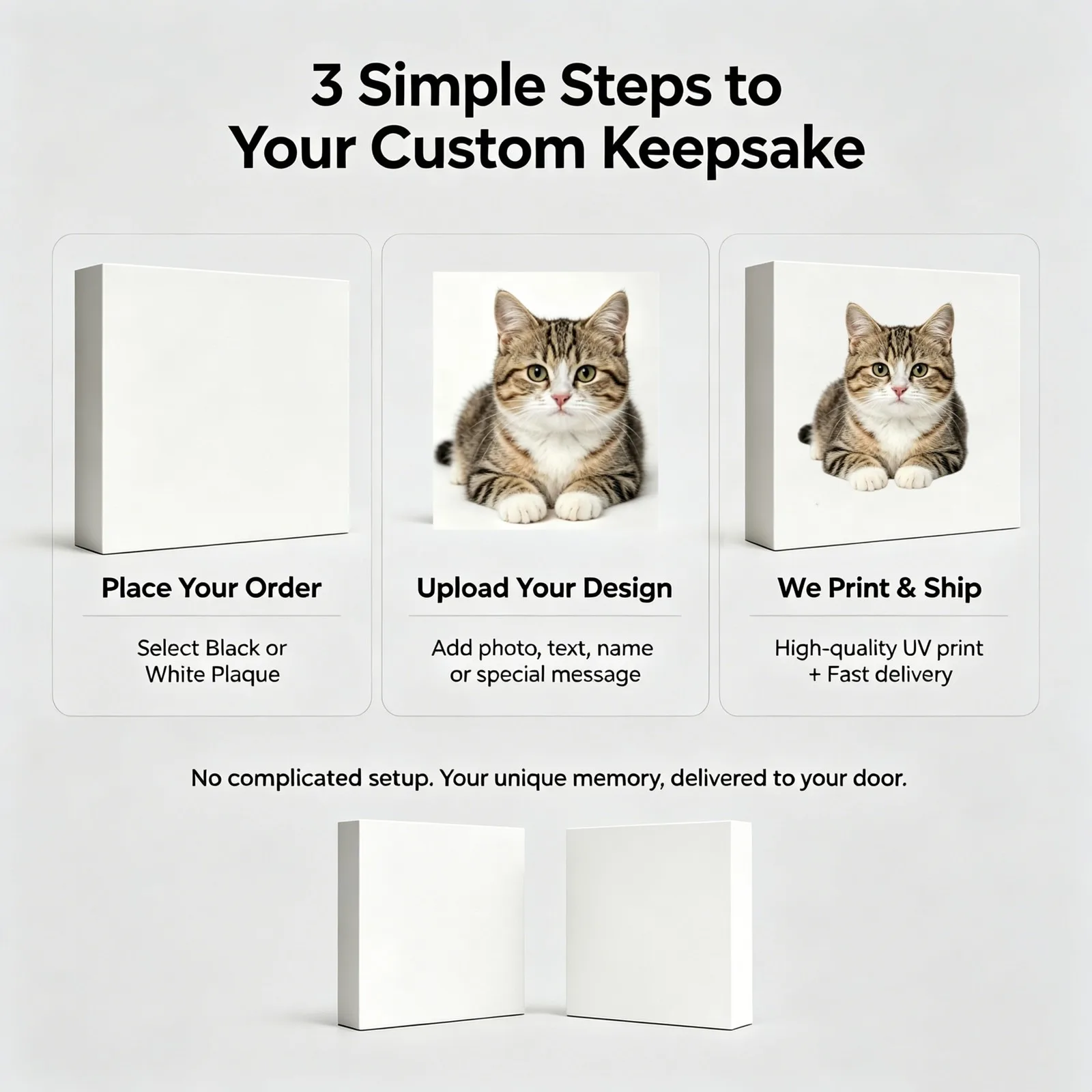 Custom Pet Photo Wooden Plaque Personalized Memorial Desktop Keepsake
