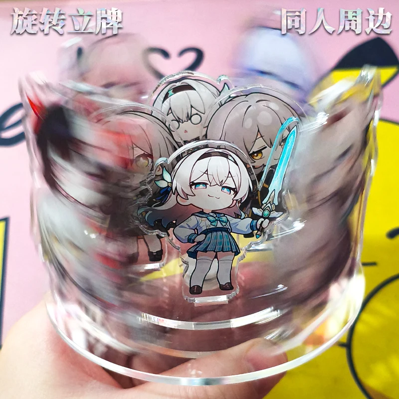 

Honkai: Star Rail Sparkle Firefly Robin Cosplay Cartoon rotate Acrylic Figure Stand Display Model Desk Decor Halloween Gift
