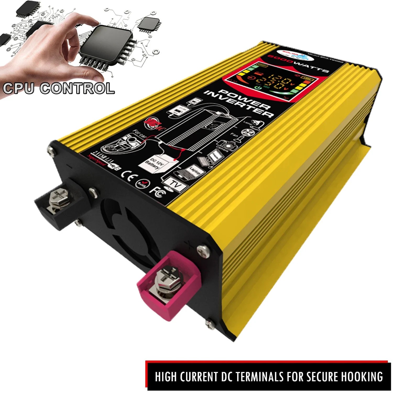 Multifunction 6000 W 12v 220V Modified sine wave Power Inverter Solar Outdoor Camping Wave