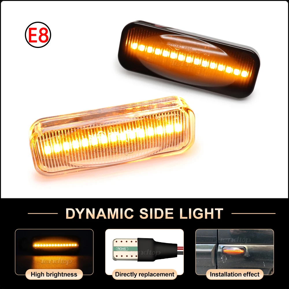 For Opel Omega B Stufenheck Caravan 1994-2003 Smoked Dynamic Flasher LED Side Marker Light Turn Signal Light For Car Accessories