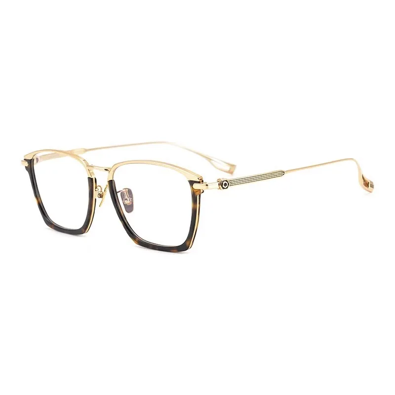 

Designer high sense niche pure titanium glasses frame men's big face retro large square frame men's myopia glasses frame