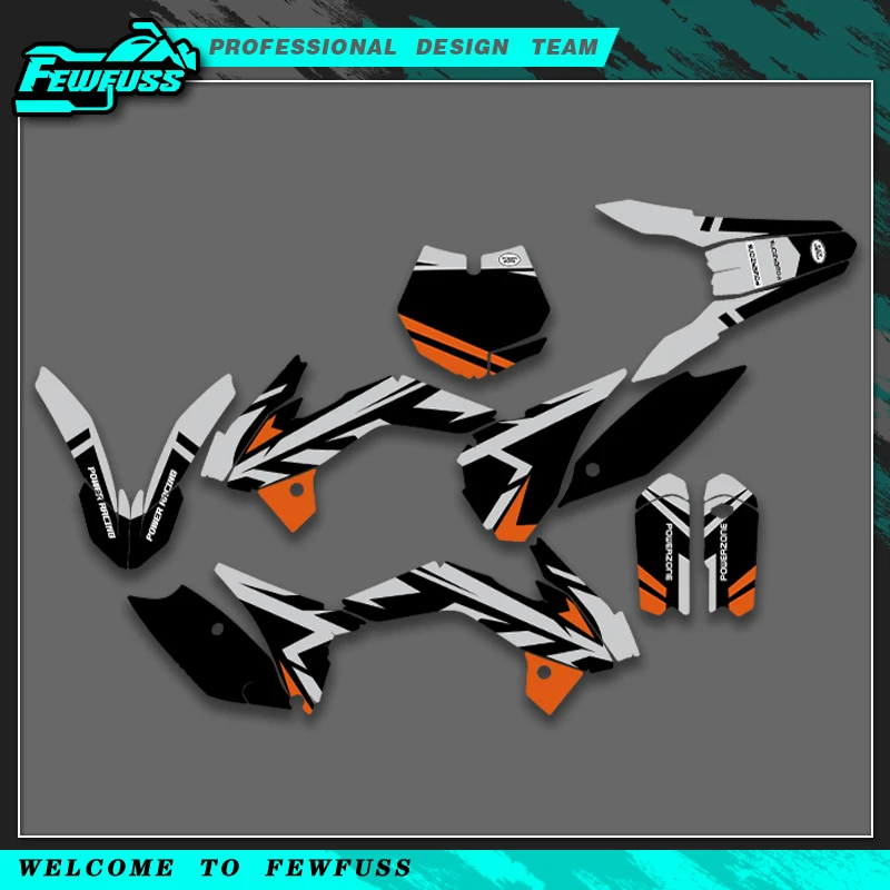 

Fewfuss для KTM SX 85 SX85 2013 2014 2015 2016 2017, графические наклейки, наклейки для мотоцикла, фон, номер, имя на заказ