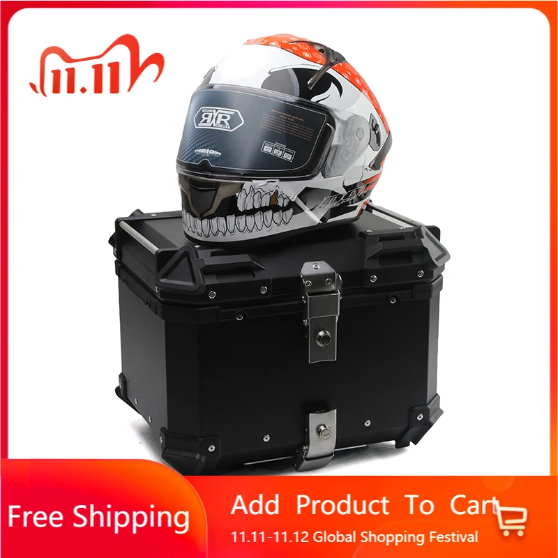 

STLF BKa 45L Bike Luggage Carrier Jtan Aluminum Alloy Side Luggage Pannier Alloy Top case Motor Trunk Box Motorcycle Tail Boxes