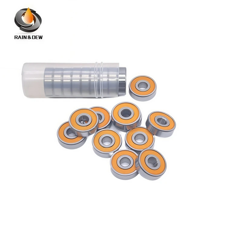 5/10/30/50Pcs Double Rubber Orange Sealed Deep Groove Ball Bearings for RC Car Fishing Reel Mini Motor 625RS 683RS 695RS 6900RS