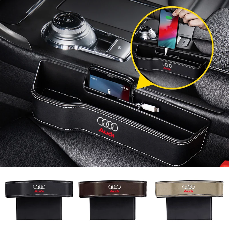 

Car Seat Gap Storage Box Crevice Organizer Holder For Audi A1 A3 8L 8V 8P A4 B5 B6 B7 B8 B9 A5 A6 C5 C6 C7 A7 A8 TT Q3 Q5 Q7