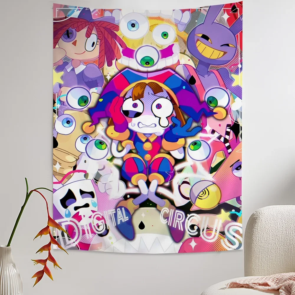 

Cartoon The Amazing Digital C-Circus Vintage Anime Tapestry Art Science Fiction Room Home Decor Wall Art Decor
